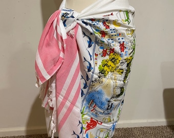Cover Up-Printed Cover Up-Bamboo mix Cotton Cover Up