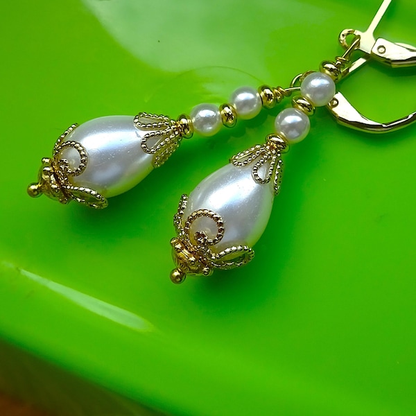Enchanting earrings, wedding, drop earrings, Baroque, Rococo, Renaissance, vintage, antique, romantic, nostalgic