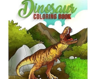 Dinosaur Kids Coloring Book Paperback Printed in USA 30 different dinosaurs