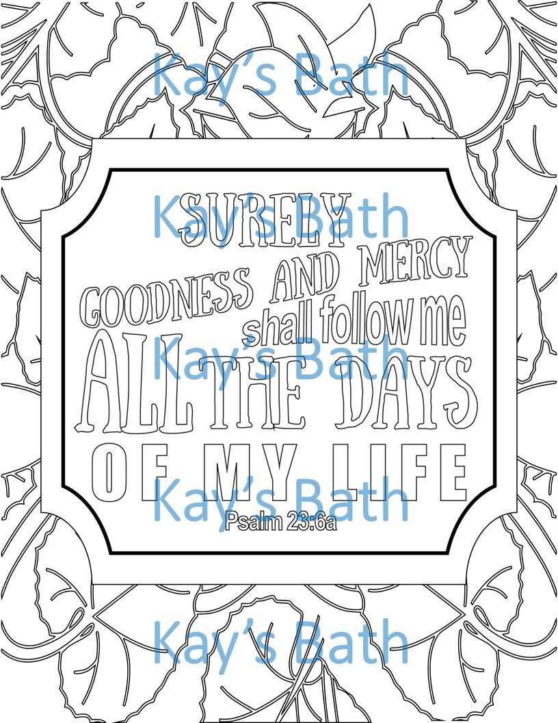 Bible Verse Coloring 9 Sheet Pages for Kids Teens and Adults - Etsy