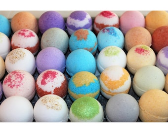 Bath Bombs 8 or 12 USA MADE  w/ Organic Shea & Mango Butter fizzies Assorted Scents  2.5oz Kays Bath