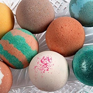 Bath Bombs 12 USA MADE w/ Organic Shea & Mango Butter fizzies Assorted Scents 2.5oz Kays Bath image 2