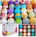 Bath Bombs 12 USA MADE w/ Organic Shea & Mango Butter fizzies Assorted Scents 2.5oz Kays Bath