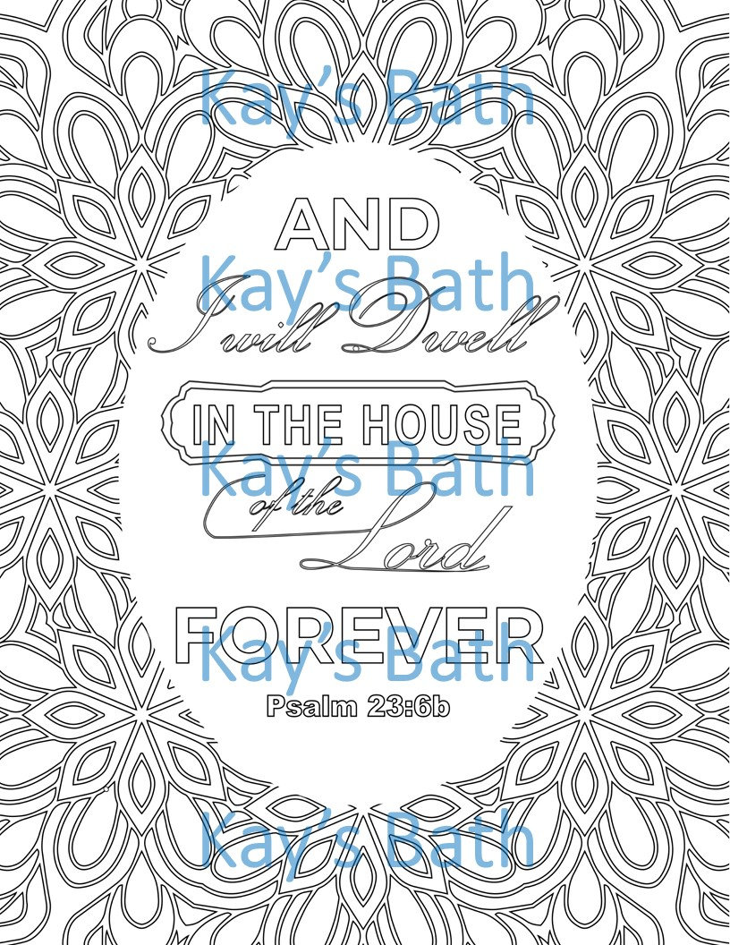 Bible Verse Coloring 9 Sheet Pages for Kids Teens and Adults - Etsy