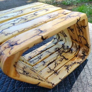 Handcrafted Wooden 9-Ball Diamond Rack – Lichtenberg Fractal Burn Accent A must of any games room