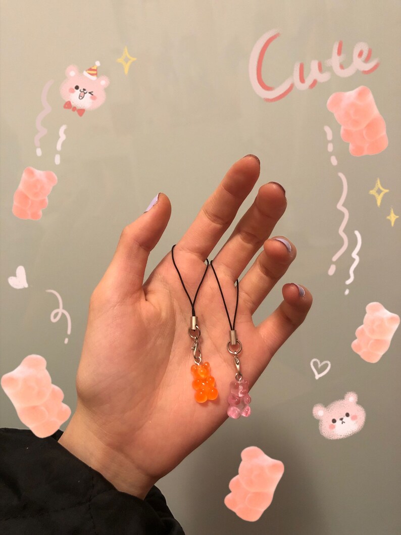 Gummy bear phone charm // Hand made // Australian made // Alternative // Tumblr // Egirl aesthetic // image 2