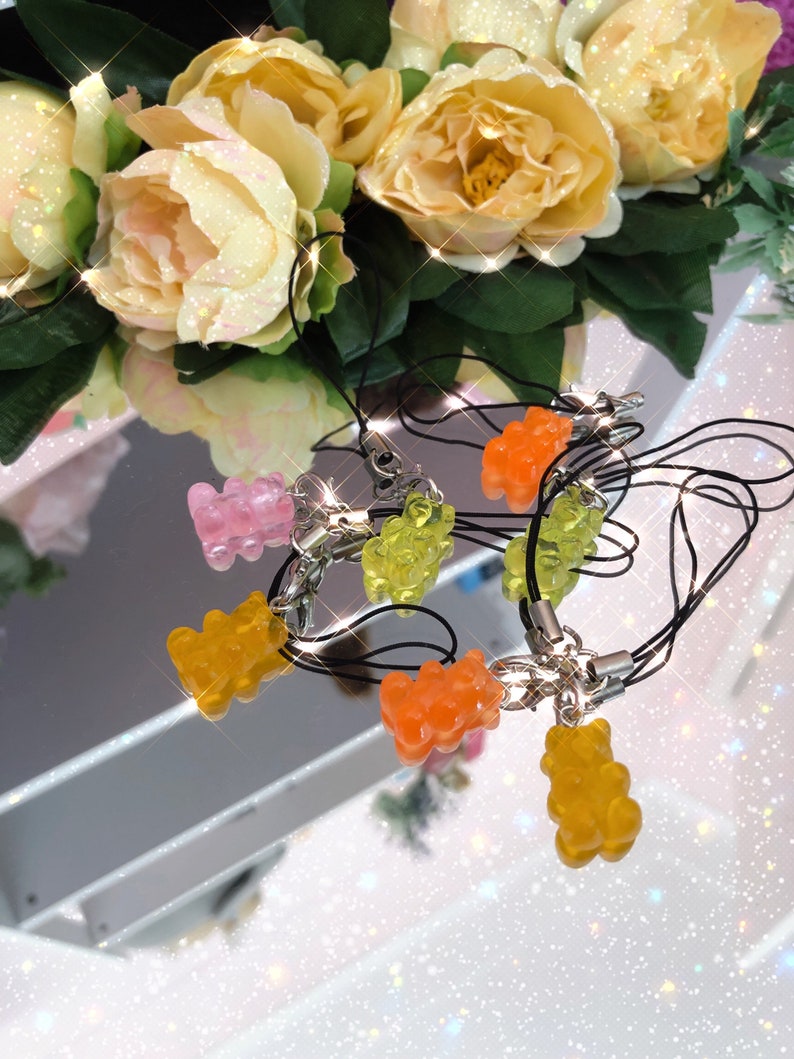 Gummy bear phone charm // Hand made // Australian made // Alternative // Tumblr // Egirl aesthetic // image 1