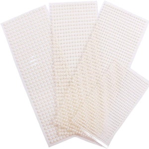 Suprimentos para scrapbooking 2800 peças adesivos de pérolas meio redondas brancas autoadesivas enfeite de pérola falsa para artesanato de arte em unhas 3mm 4mm 5mm 6mm