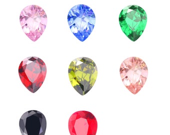 Cubic Zirconia Drop Shape l Teardrop Shape Multi-Color Bright Cut CZ Loose Stones Gem (3x5mm - 10x14mm)