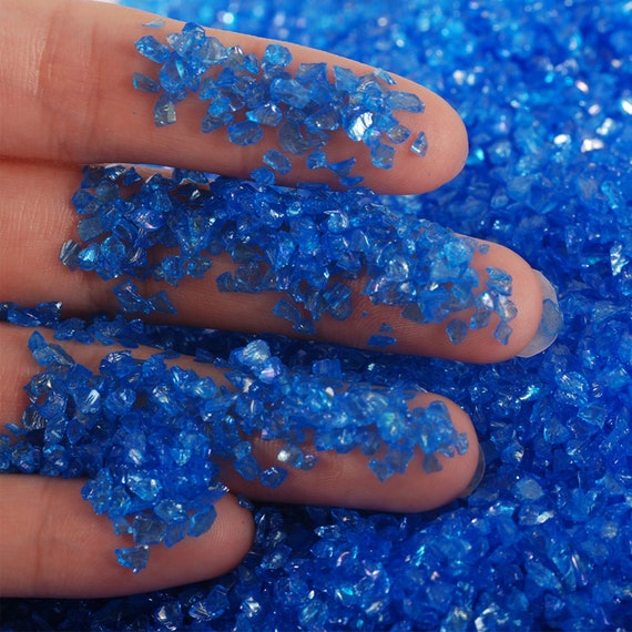 20g éclats De Verre Concassé Uxcell - 1-3mm - Paillettes Irrégulières Bleu/violet - Neuf