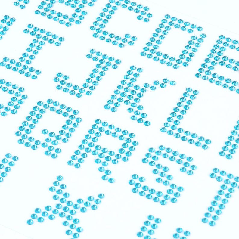Diy Rhinestone Letters DIY Rhinestone Alphabet Letter Stickers, Self Adhesive Bling A-Z Decals ...