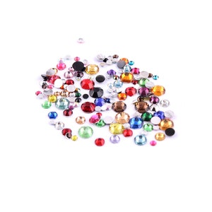Wholesale 4mm/5mm/6.5mm Resin Rhinestone Clear Shining Round Flatback Crystal Non Hotfix Decoration Gems Cup Jewelry Handicrafts DIY