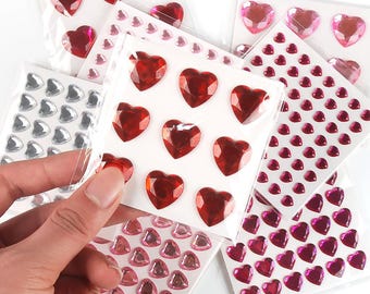 Stickers hartstrass: acryledelstenen, doe-het-zelfdecoratie