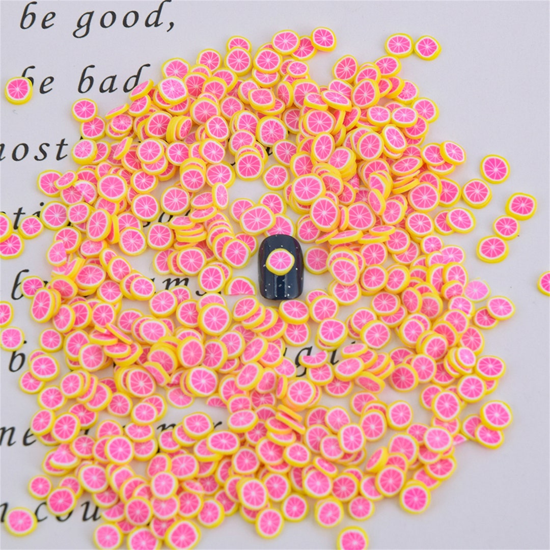 10g/50g Red Pomelo Sliced 3D Fruit Clay Polymer for DIY Nail Etsy