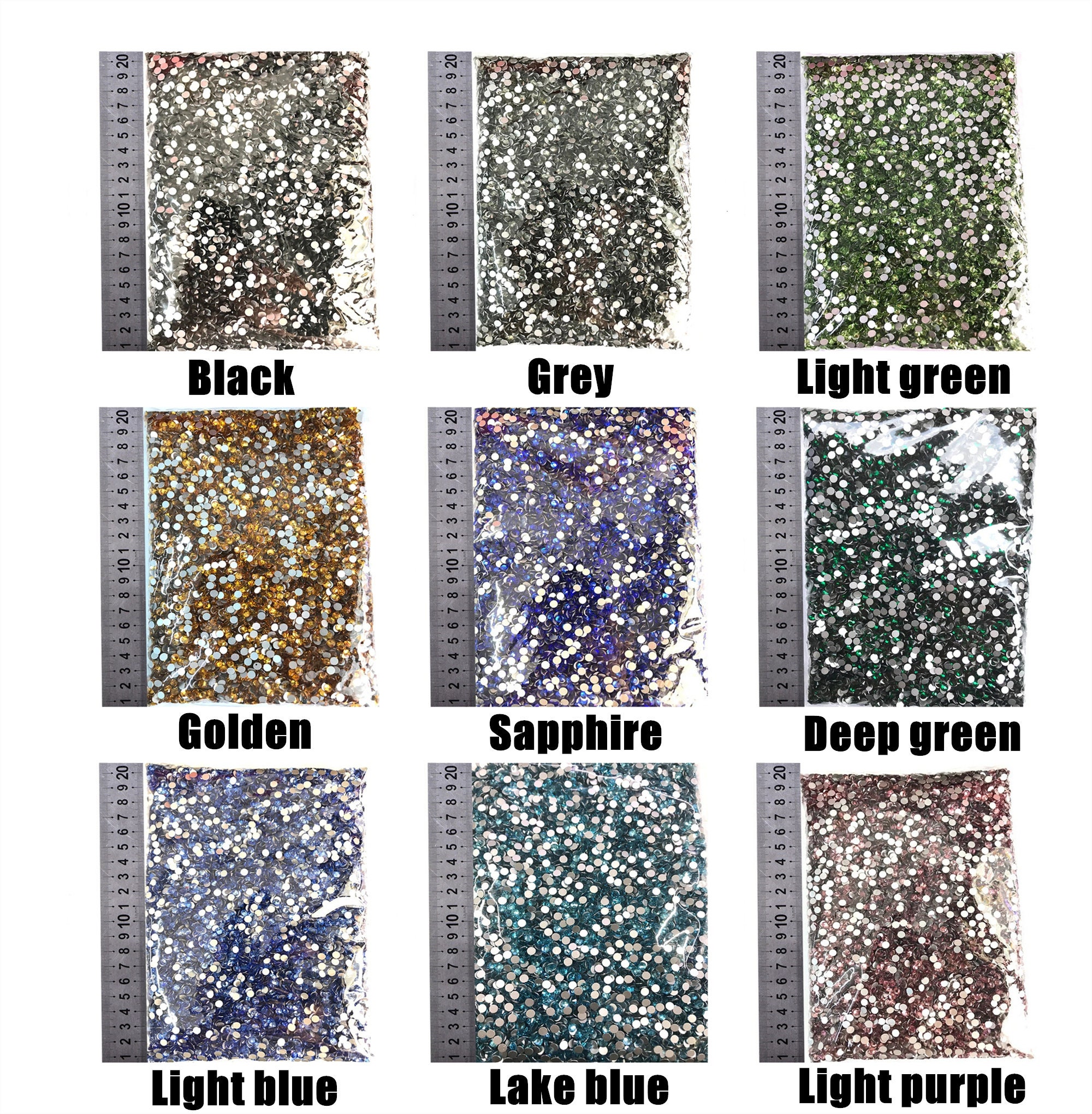 Wholesale ss23 ss33 ss35 flat back rhinestone for clothing or