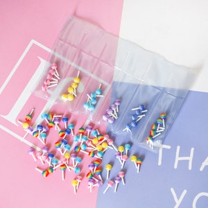 30PCS Multicolor Lollipop Shape Cute Decoration 6mm Resin Nail Art Rhinestones For DIY 3D Nail Art Design, Craft Accessories