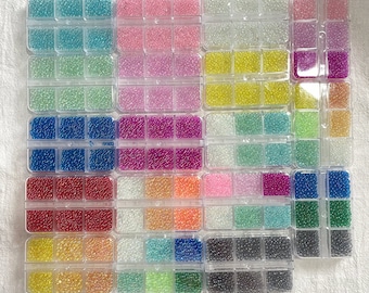 Mini Bubble Ball Beads 1-3mm Multicolor Clear Glass Nail Art Round Microbeads For DIY  Epoxy Resin Molds Glass Globe Filler,18 Colors Choose
