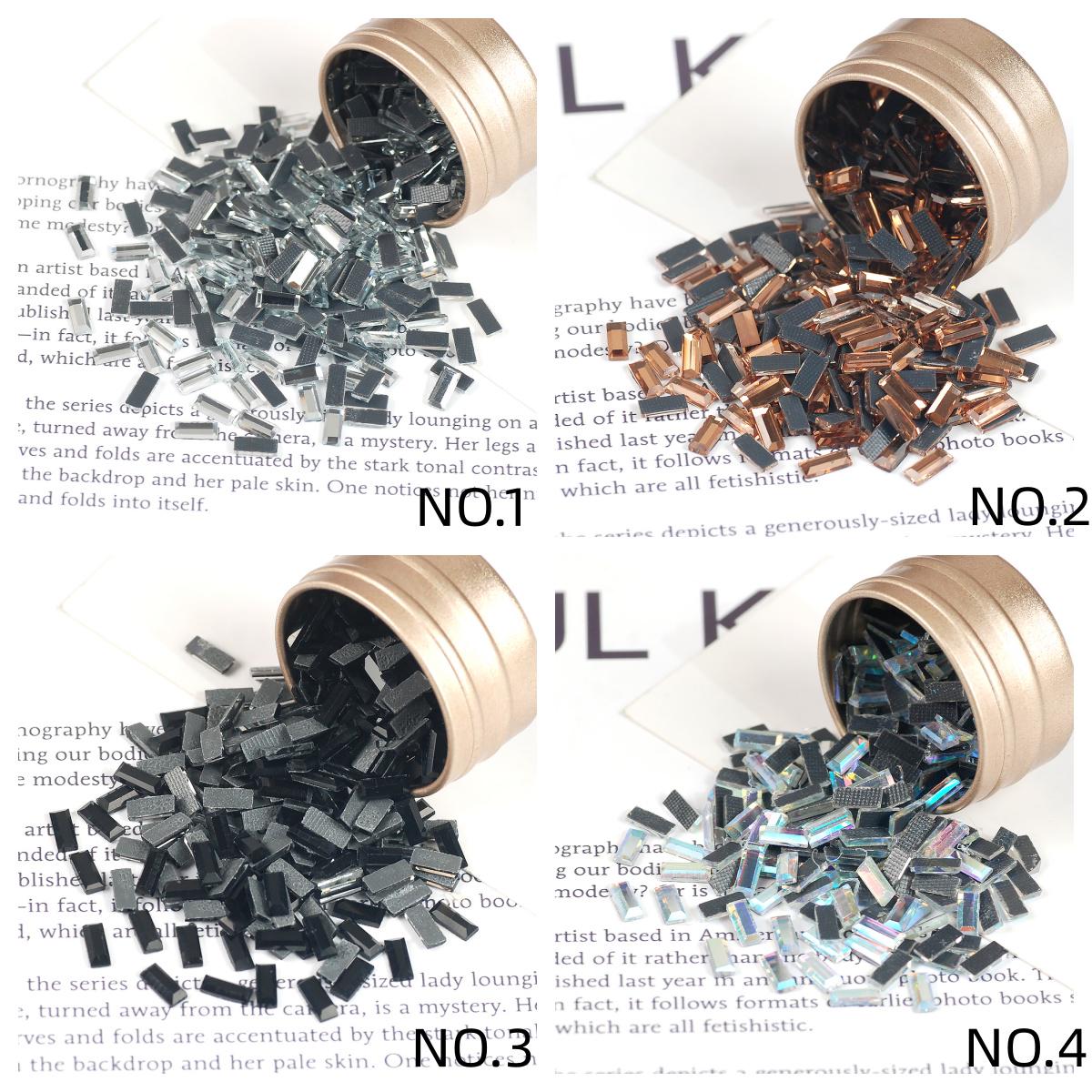 3X6.5MM Multicolor Hotfix the Shape of Rectangle Flatback Rhinestones ...