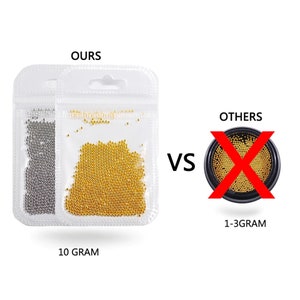 0.6-2.0mm 10gram Mini Caviar Metal Beads Micro Steel Ball Nail Stud Small Beads 3D Micro Bead DIY Tool Nails Art Charm