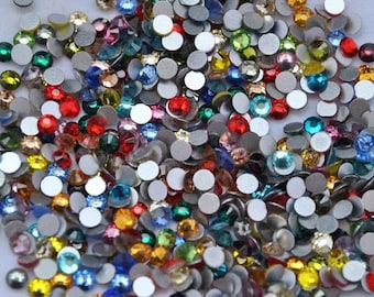 High Quality All Size Colorful Bling Rhinestone Glass Crystal Round Flatback Non Hotfix Decoration Gemstones SS3-SS20 Strass DIY Accessories