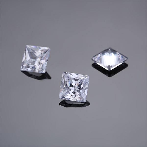 Hisenlee Rechthoekige topkwaliteit Kristalheldere stenen ornamenten 2x3-8x12 mm Synthetische edelstenen Briljant geslepen zirkonia sieraden