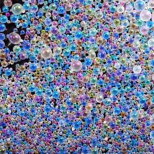 0,6-3mm Bunte Glasperlen Transparent Crystal Tiny Beads Nail Art Design Schmuckherstellung