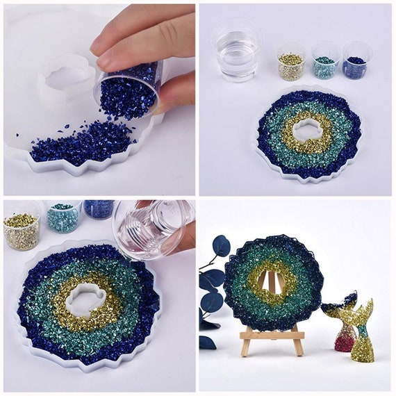 Crushed Glass Glitter for Crafts Resin Art 3-6mm Irregular Sprinkles  Glitter Shiny Art DIY Jewelry Making Decoration Vase Filler