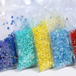 Wholesale Jelly AB Resin Rhinestones Colorful Transparent Bottom Flatback Non Hotfix Crystal Top Quality Bling DIY Gems All Size 2/3/4/5/6mm