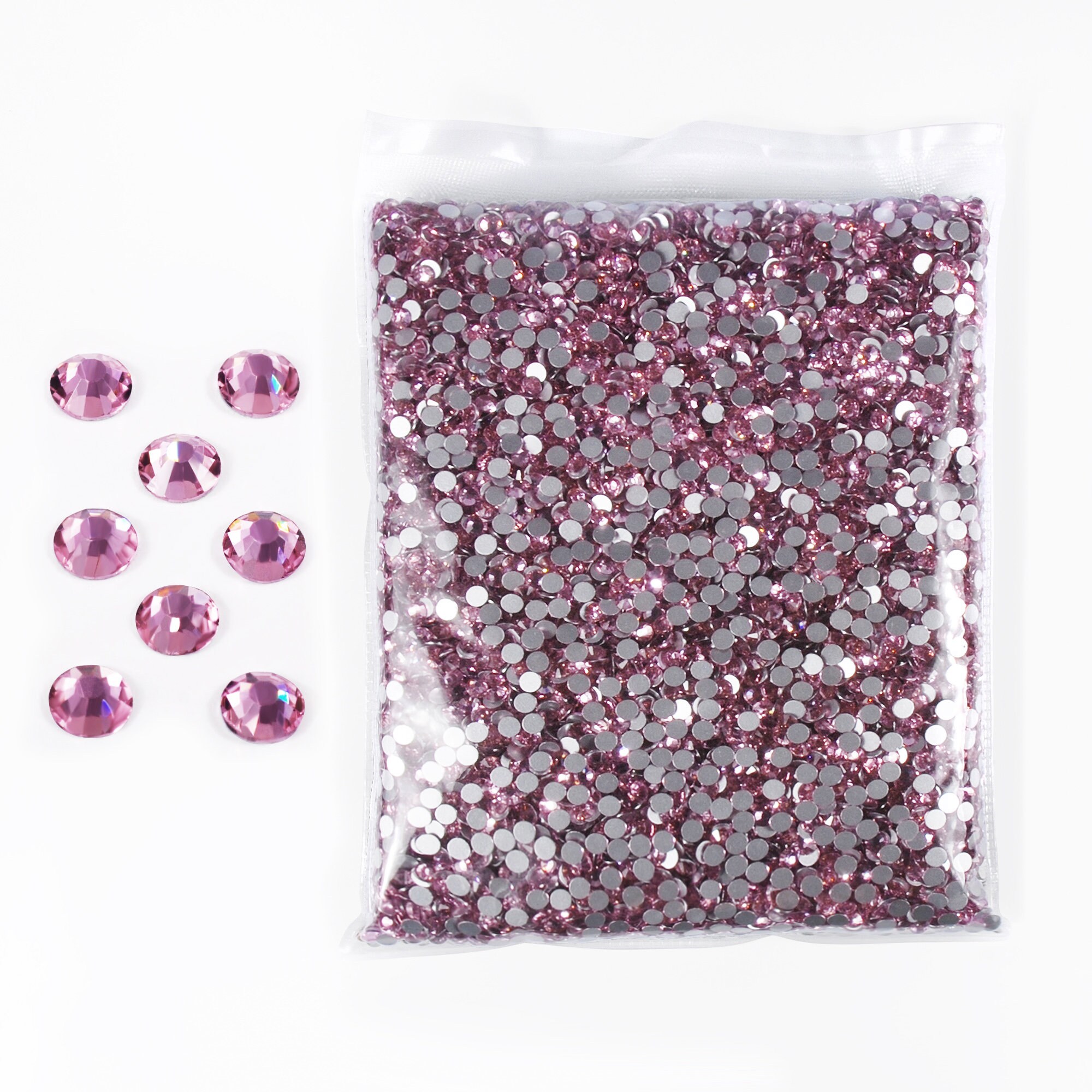 Light Pink Rhinestone Light Pink Rhinestones: Flatback Glass Crystals for Nail Art, Costume ...