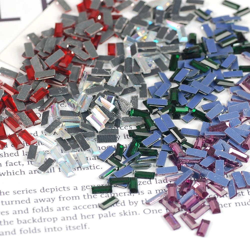 3X6.5MM Multicolor Hotfix the Shape of Rectangle Flatback Rhinestones ...