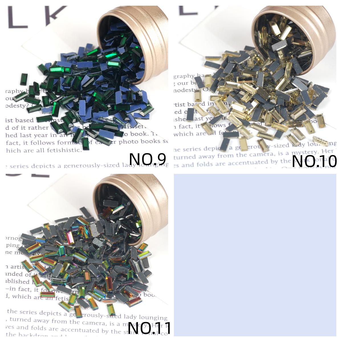 3X6.5MM Multicolor Hotfix the Shape of Rectangle Flatback Rhinestones ...