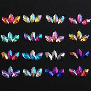 Bulk 2000/5000pcs Bling Gemstone 5X10mm 7X15mm Flat Back Pointed Surface Horse Eye Crystal Acrylic Rhinestones Select Size Select Quantity