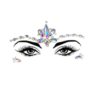 Fluorescence Temporary Face Tattoo Stickers Luminous Rhinestone Glitter Jewelry Crystal For Night Prom Party Fashion Accessories