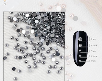 Demi-perles en métal de 1 à 3 mm : Fournitures pour la fabrication de bijoux à faire soi-même, 1000 pièces