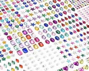 3D Rhinestone Stickers: Self Adhesive Acrylic Jewels for DIY Crafts