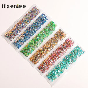 Hisenlee 6000 pezzi 3D resina AB colore decorazione di alta qualità moda glamour splendente strass dedicato DIY Nail Art accessori fatti a mano