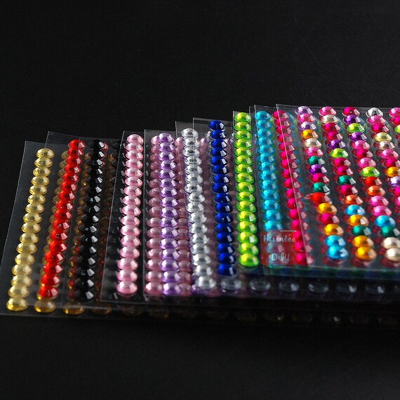10 Fogli Di Pietre Glitterate Autoadesive - Striscioni Colorati Acrilici Per Fai Da Te, Decorazioni Viso E Unghie