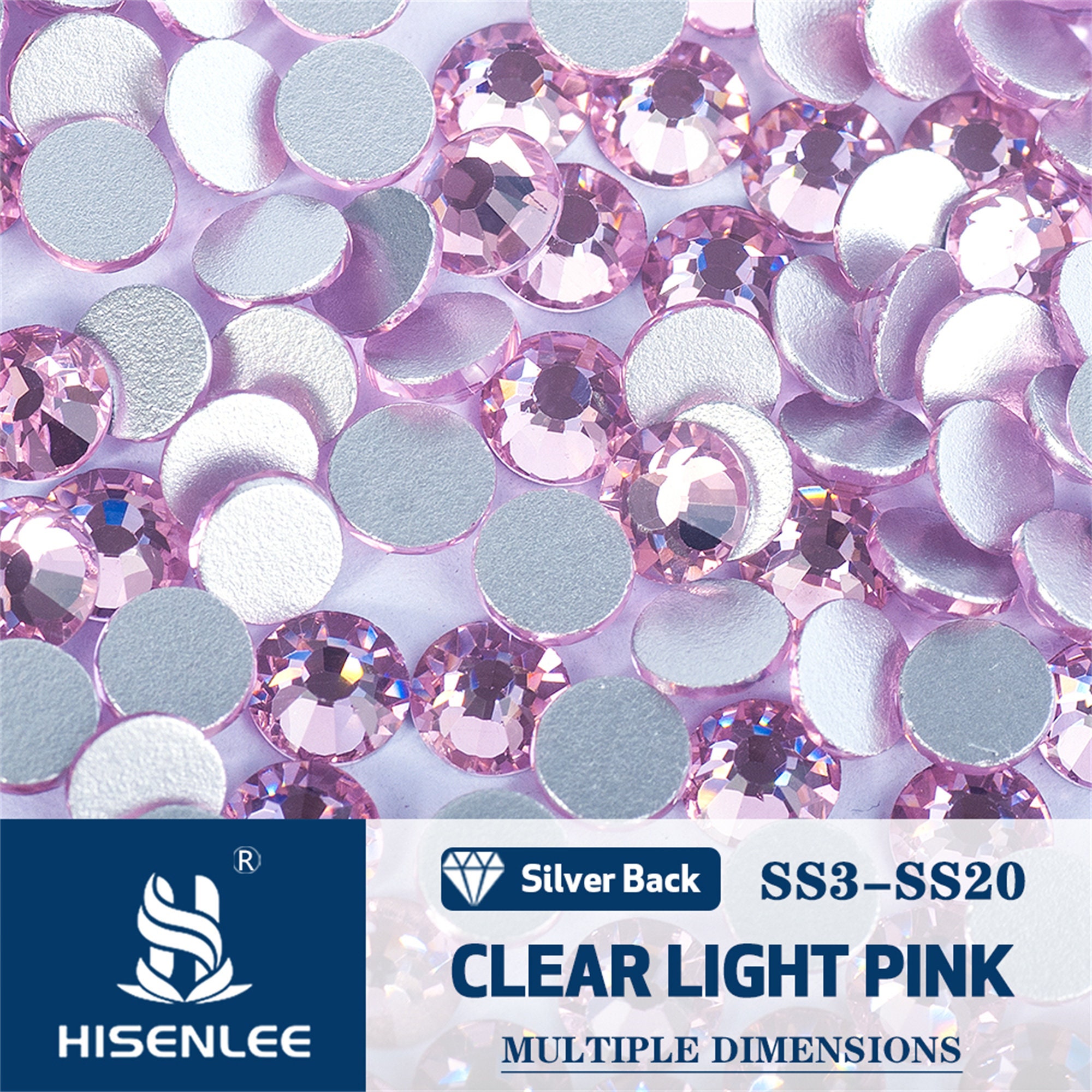 Light Pink Rhinestone Light Pink Rhinestones: Flatback Glass Crystals for Nail Art, Costume ...