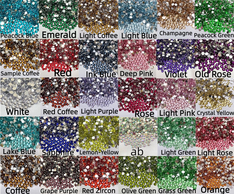 Multi Color Resin Rhinestones: Flatback DIY Embellishments (2mm-6mm) - Etsy