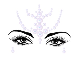 Acrylic Face Makeup Decals AB Color Rhinestones 3D Body Jewelry Self Adhesive Sticker For Masquerade Facial Dress Up