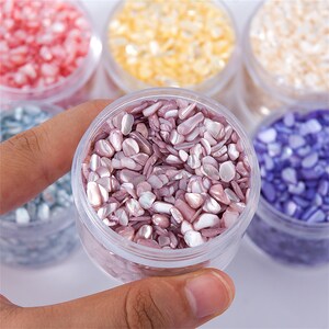 Wholesale High Quality Colored Shell Slices 3D Small Irregular Shell Glitter Stone For DIY Nail Art Decoration/Resin Art Filler image 4