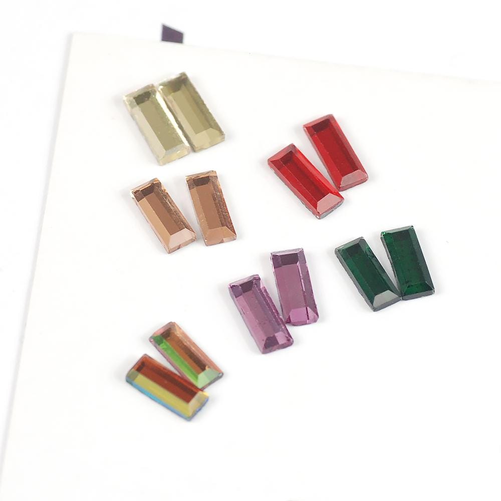3X6.5MM Multicolor Hotfix the Shape of Rectangle Flatback Rhinestones ...