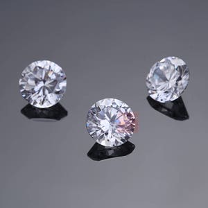 Hisenlee AAAAA 1.0-12.0mm Diamond Clear Round Cubic Zirconia Loose Stone，Jewelry Making CZ Diamond Brilliant Cut Gemstones