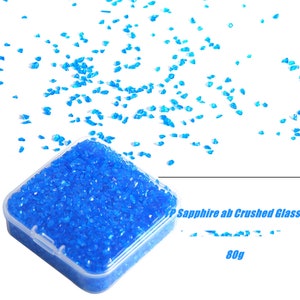 Boxed 80Gram Irregular Crushed Stones Broken Glass Rhinestones Multicolor Transparent Crystal For Nails Handicrafts Epoxy Resin Art Filler