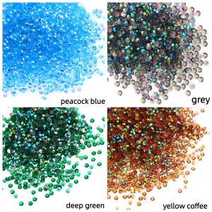 10000per Bag Wholesale Transparent Crystal AB Flat Bottom Resin Non ...
