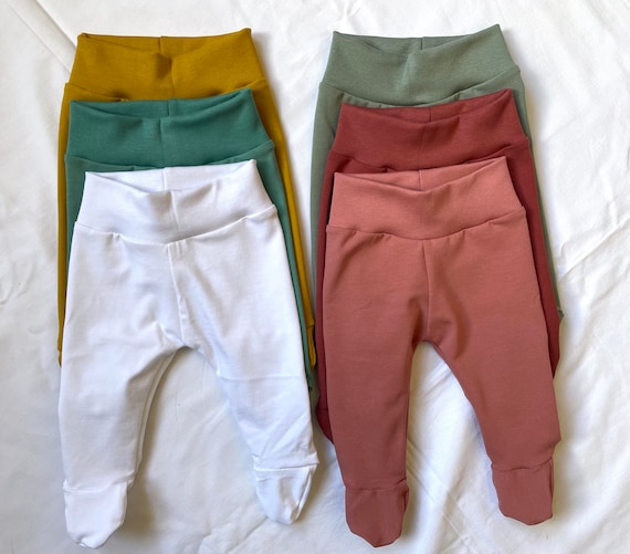 Footed Leggings Gender Neutral Colourful Baby Clothes Footed Pants