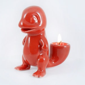 Charmander ceramic candle holder image 1