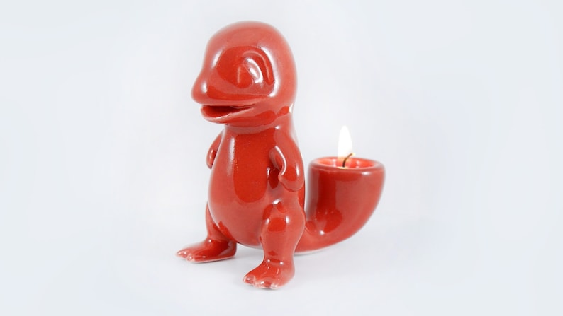 Charmander ceramic candle holder image 1