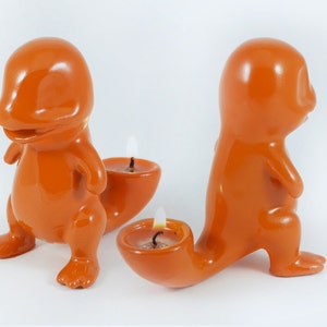 Charmander ceramic candle holder image 3