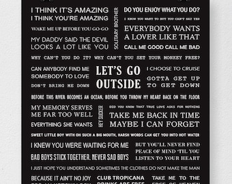 George Michael lyrics poster A3